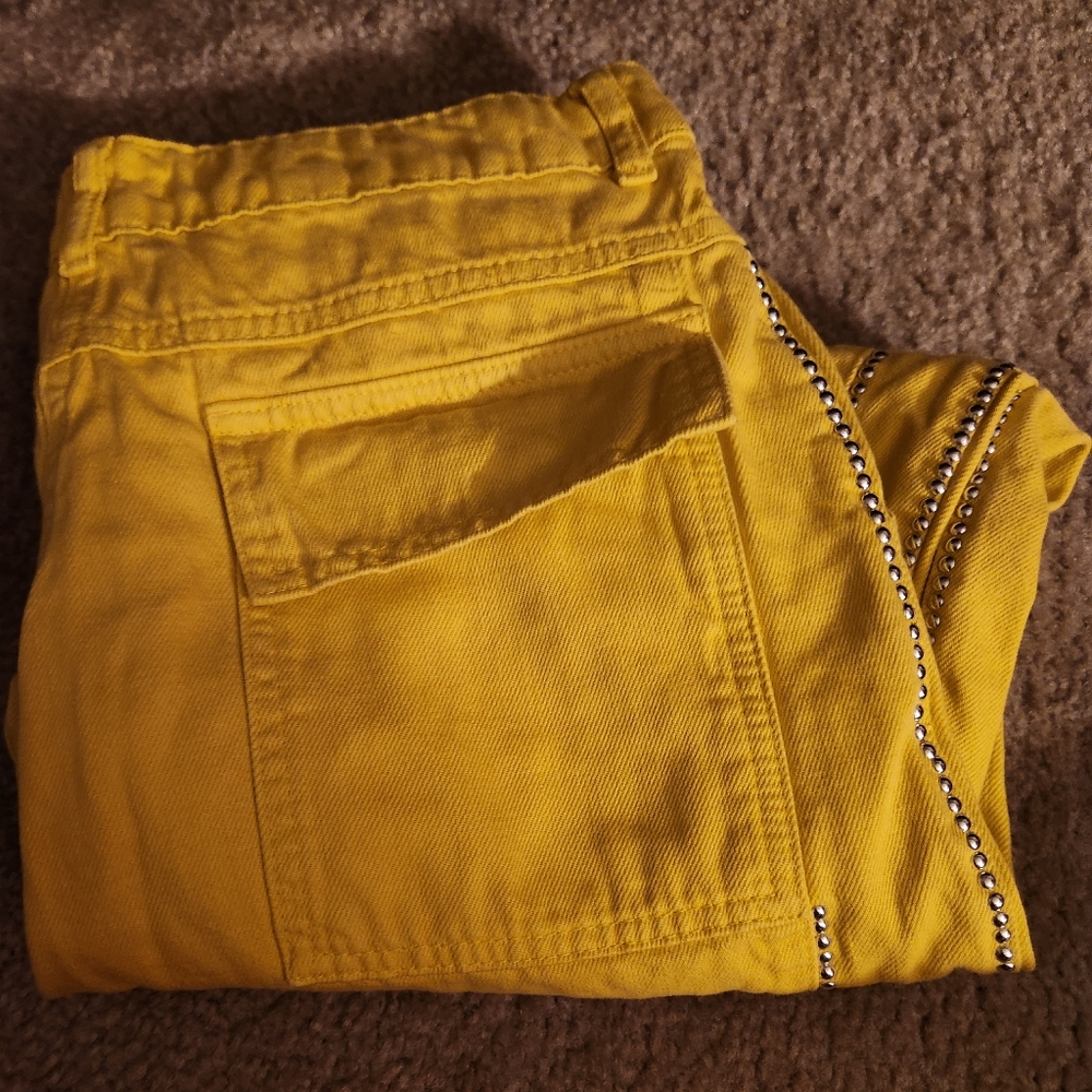 Nocturne Yellow Denim Cargos with side detailing size 42